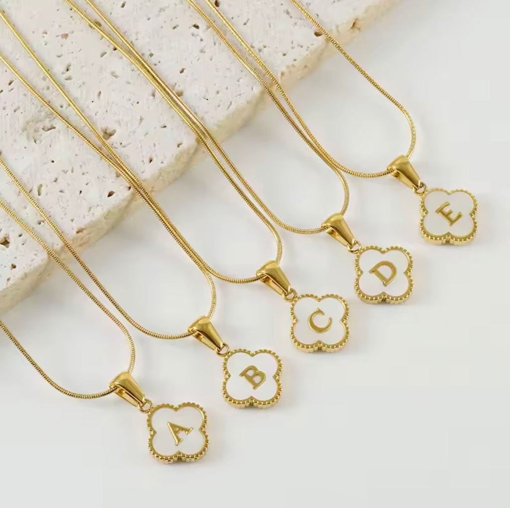 Initial Clover Necklace