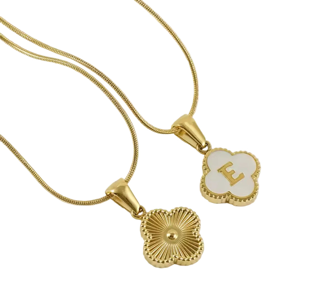 Initial Clover Necklace
